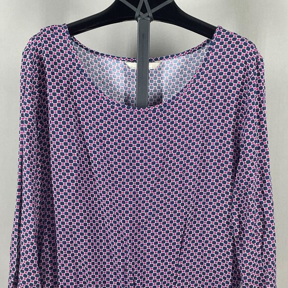 NEW Banana Republic Dress Womens Small blue purple geometric sheath preppy - Picture 2 of 10